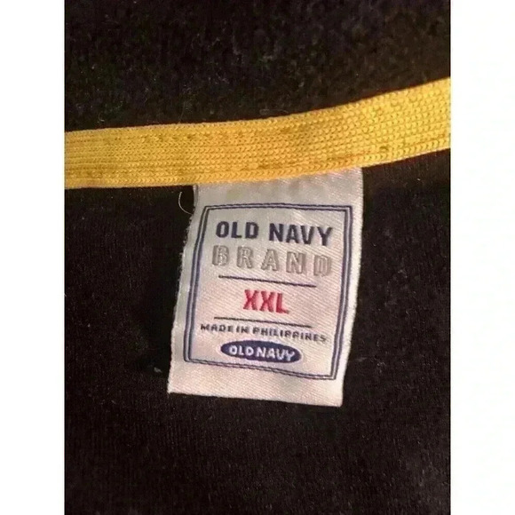 Old Navy Mens XXL Black 1/4 Zip Fleece Pullover Shirt L/S Zipper On Arm - Picture 3 of 5